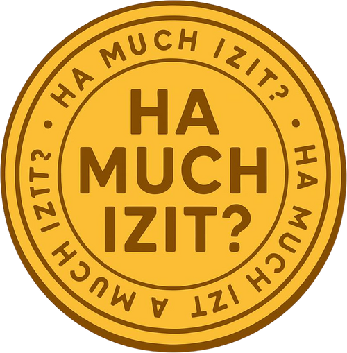 ha much izit? Classic white buckethat