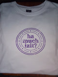 ha much izit? Blure front chest print